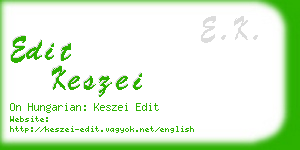 edit keszei business card